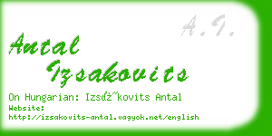 antal izsakovits business card